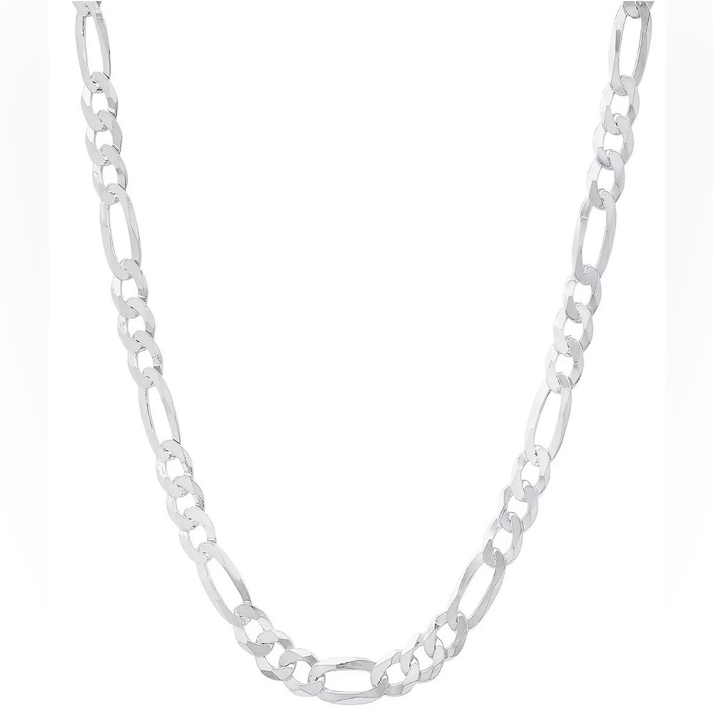 Silver Figaro Chain Necklace - Classic Women’s Jewelry